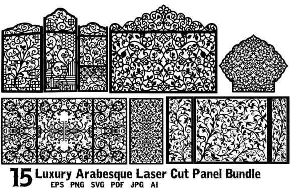 Download Luxury Arabesque Laser Cut Panel Bundle - Luxury Collection