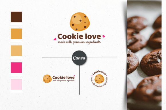Download Cookie Shop Logo Branding CANVA - Shop Collection