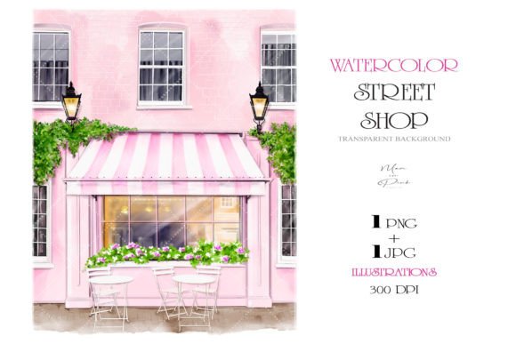 Download Digital Watercolor Street Shop Clipart - Premium Resources