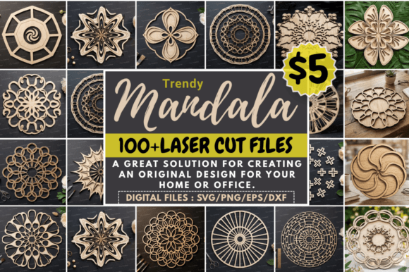 Download Trendy Mandala Cut Laser Cut SVG Bundle - Trendy Collection
